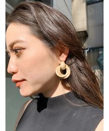 GYDA | woodデザインサークルピアス(ピアス（両耳用）)