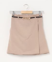 WEGO | WEGO/【2点セット】リネンタッチベルト付きスカパン(スカート)