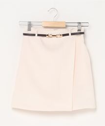 WEGO | WEGO/【２点セット】リネンタッチベルト付きスカパン(スカート)