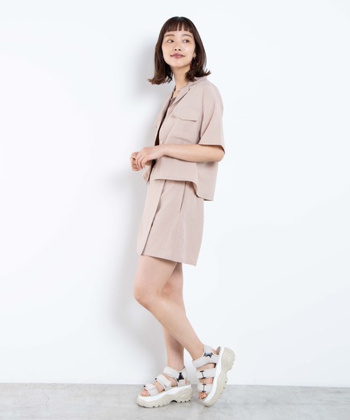 WEGO（ウィゴー）の「WEGO/【セットアップ対応商品】【２点セット】リネンタッチベルト付きラップスカパン（スカート・レディース・ライトピンク/オフホワイト/ベージュ・FREE）」の22枚目の写真