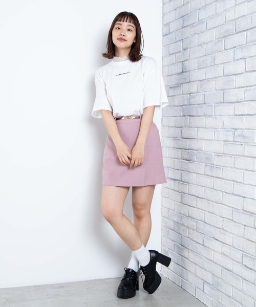 WEGO（ウィゴー）の「WEGO/【セットアップ対応商品】【２点セット】リネンタッチベルト付きラップスカパン（スカート・レディース・ライトピンク/オフホワイト/ベージュ・FREE）」の19枚目の写真