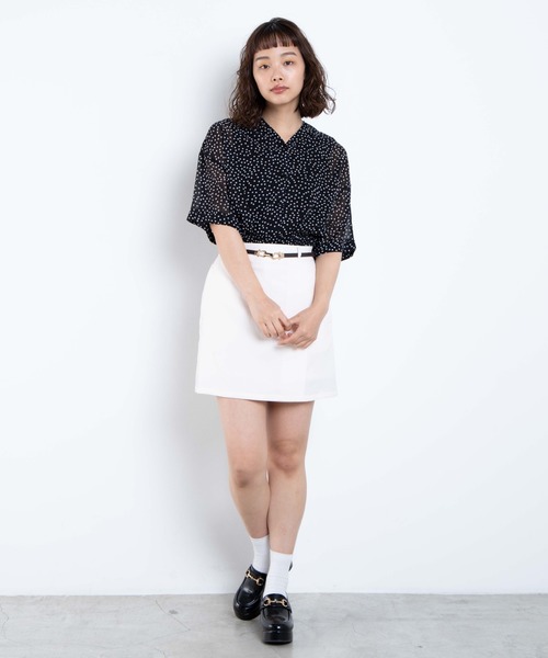 WEGO（ウィゴー）の「WEGO/【セットアップ対応商品】【２点セット】リネンタッチベルト付きラップスカパン（スカート・レディース・ライトピンク/オフホワイト/ベージュ・FREE）」の6枚目の写真