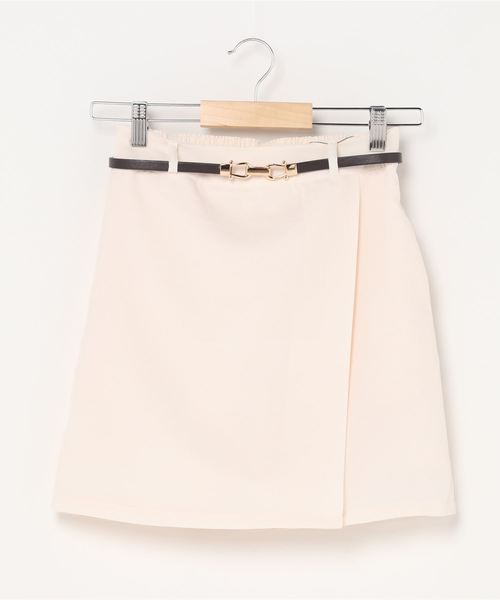 WEGO（ウィゴー）の「WEGO/【セットアップ対応商品】【２点セット】リネンタッチベルト付きラップスカパン（スカート・レディース・ライトピンク/オフホワイト/ベージュ・FREE）」の12枚目の写真