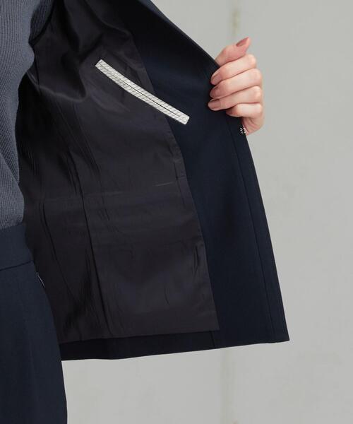 green label relaxing（グリーンレーベルリラクシング）の「[ 手洗い可能 / ダブルクロス ] ◆D ノーラペル ジャケット ◇No06◇（ノーカラージャケット・レディース・ダークグレー/ベージュ/ネイビー・38/46/40/42/44/34/36）」の11枚目の写真