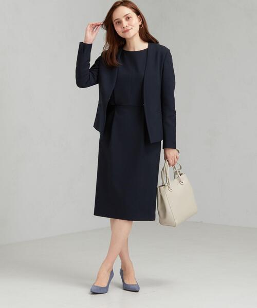 green label relaxing（グリーンレーベルリラクシング）の「[ 手洗い可能 / ダブルクロス ] ◆D ノーラペル ジャケット ◇No06◇（ノーカラージャケット・レディース・ダークグレー/ベージュ/ネイビー・38/46/40/42/44/34/36）」の22枚目の写真