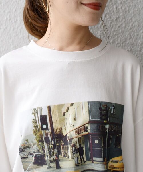 ＋81BRANCA（ハチイチブランカ）の「81BRANCAビッグTEE◇（Tシャツ/カットソー・レディース・ブラウン/オリーブ/ホワイト/ベージュ/ブラック・ONE SIZE）」の16枚目の写真