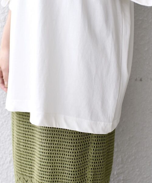 ＋81BRANCA（ハチイチブランカ）の「81BRANCAビッグTEE◇（Tシャツ/カットソー・レディース・ブラウン/オリーブ/ホワイト/ベージュ/ブラック・ONE SIZE）」の14枚目の写真