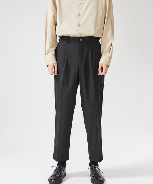 STUDIOUS(ステュディオス)の「【STUDIOUS】ドレスティアワイドテーパードスラックス(スラックス・メンズ・ブラック/チャコールグレー・1/2/3)」の5枚目の写真
