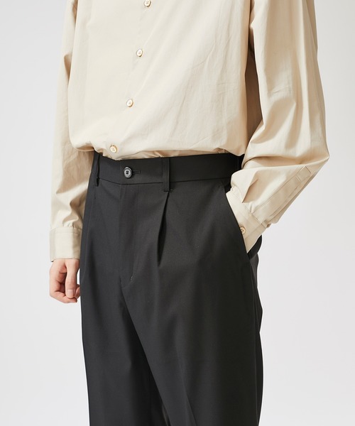 STUDIOUS(ステュディオス)の「【STUDIOUS】ドレスティアワイドテーパードスラックス(スラックス・メンズ・ブラック/チャコールグレー・1/2/3)」の8枚目の写真