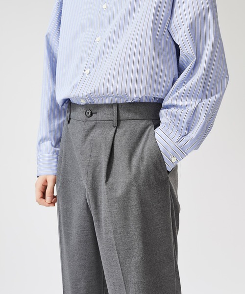 STUDIOUS(ステュディオス)の「【STUDIOUS】ドレスティアワイドテーパードスラックス(スラックス・メンズ・ブラック/チャコールグレー・1/2/3)」の14枚目の写真