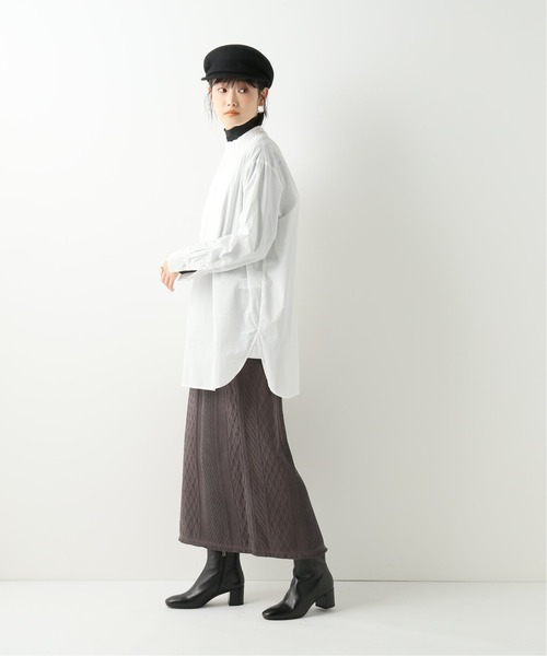 B.C STOCK(ベーセーストック)の「スムースハイネックロングTシャツ(Tシャツ/カットソー・レディース・ホワイト/ライトグレー/ブラック・FREE)」の10枚目の写真
