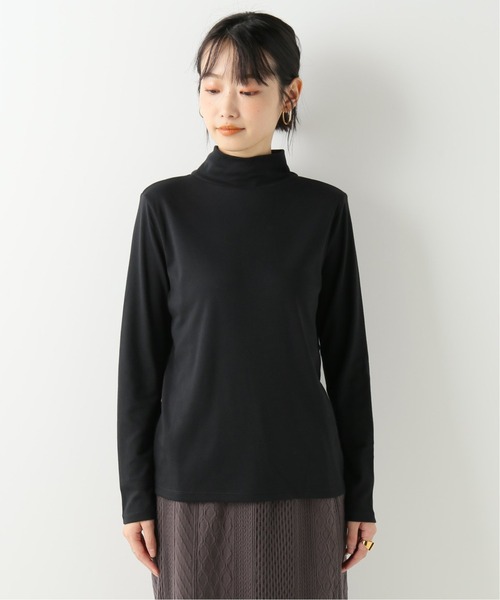 B.C STOCK(ベーセーストック)の「スムースハイネックロングTシャツ(Tシャツ/カットソー・レディース・ホワイト/ライトグレー/ブラック・FREE)」の6枚目の写真