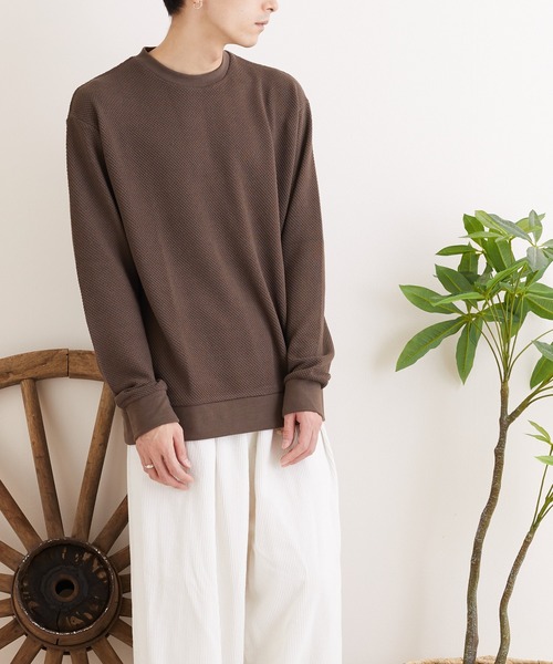TONE SELECT WEAR(トーンセレクトウェア)の「【TONE MEN'S】カノコクルー/N(BL)(スウェット・メンズ・ブラック/モカ/グレイッシュベージュ/グレイッシュブルー・MEDIUM/X-LARGE/LARGE)」の2枚目の写真