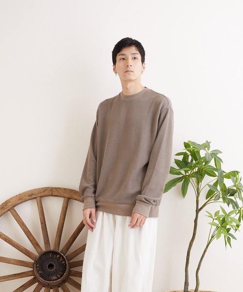 TONE SELECT WEAR(トーンセレクトウェア)の「【TONE MEN'S】カノコクルー/N(BL)(スウェット・メンズ・ブラック/モカ/グレイッシュベージュ/グレイッシュブルー・MEDIUM/X-LARGE/LARGE)」の16枚目の写真