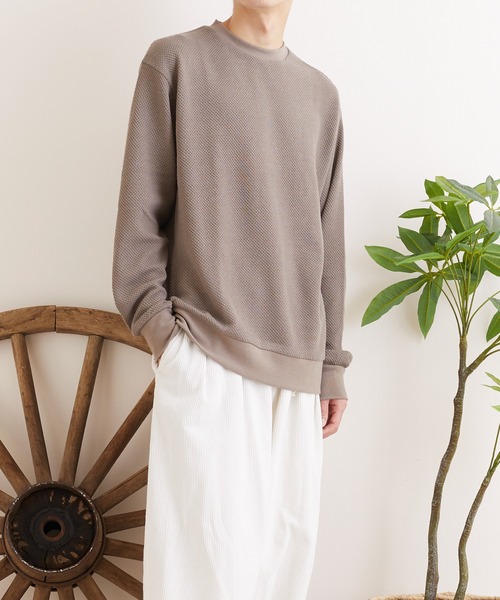 TONE SELECT WEAR(トーンセレクトウェア)の「【TONE MEN'S】カノコクルー/N(BL)(スウェット・メンズ・ブラック/モカ/グレイッシュベージュ/グレイッシュブルー・MEDIUM/X-LARGE/LARGE)」の15枚目の写真