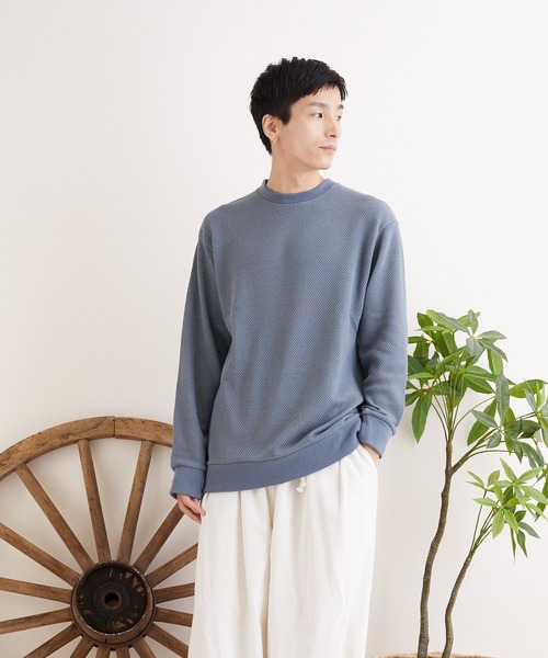 TONE SELECT WEAR(トーンセレクトウェア)の「【TONE MEN'S】カノコクルー/N(BL)(スウェット・メンズ・ブラック/モカ/グレイッシュベージュ/グレイッシュブルー・MEDIUM/X-LARGE/LARGE)」の14枚目の写真