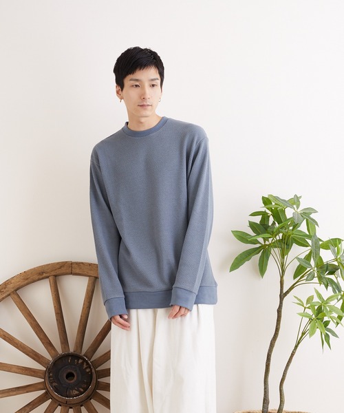 TONE SELECT WEAR(トーンセレクトウェア)の「【TONE MEN'S】カノコクルー/N(BL)(スウェット・メンズ・ブラック/モカ/グレイッシュベージュ/グレイッシュブルー・MEDIUM/X-LARGE/LARGE)」の13枚目の写真