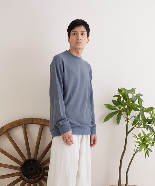 TONE SELECT WEAR(トーンセレクトウェア)の「【TONE MEN'S】カノコクルー/N(BL)(スウェット・メンズ・ブラック/モカ/グレイッシュベージュ/グレイッシュブルー・MEDIUM/X-LARGE/LARGE)」の12枚目の写真