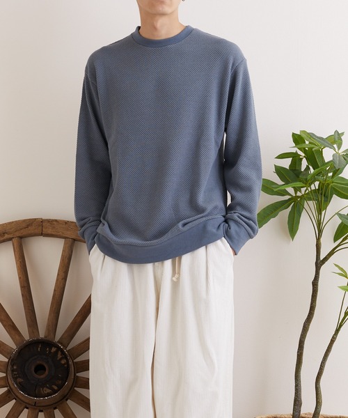 TONE SELECT WEAR(トーンセレクトウェア)の「【TONE MEN'S】カノコクルー/N(BL)(スウェット・メンズ・ブラック/モカ/グレイッシュベージュ/グレイッシュブルー・MEDIUM/X-LARGE/LARGE)」の11枚目の写真