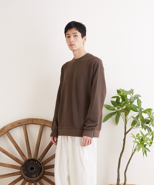 TONE SELECT WEAR(トーンセレクトウェア)の「【TONE MEN'S】カノコクルー/N(BL)(スウェット・メンズ・ブラック/モカ/グレイッシュベージュ/グレイッシュブルー・MEDIUM/X-LARGE/LARGE)」の10枚目の写真