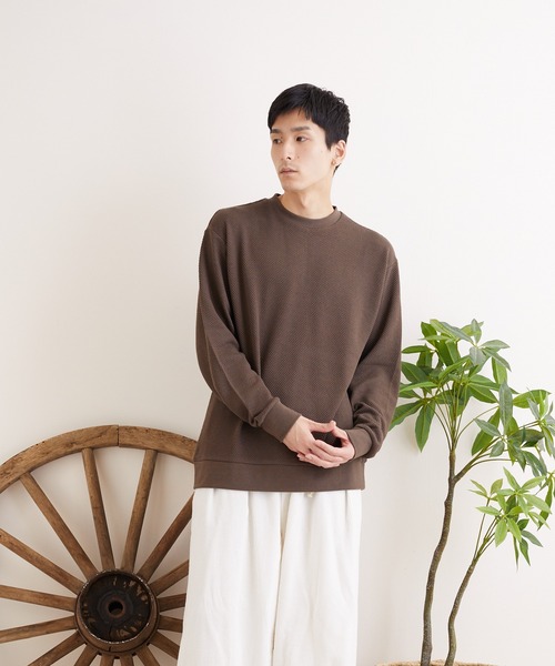 TONE SELECT WEAR(トーンセレクトウェア)の「【TONE MEN'S】カノコクルー/N(BL)(スウェット・メンズ・ブラック/モカ/グレイッシュベージュ/グレイッシュブルー・MEDIUM/X-LARGE/LARGE)」の9枚目の写真