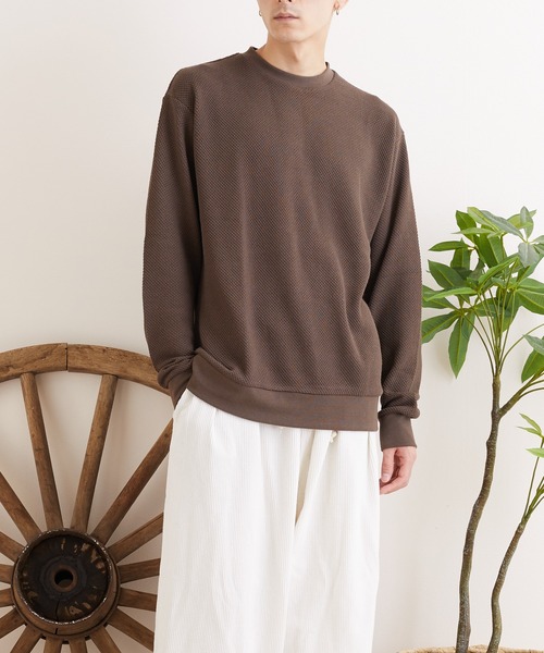 TONE SELECT WEAR(トーンセレクトウェア)の「【TONE MEN'S】カノコクルー/N(BL)(スウェット・メンズ・ブラック/モカ/グレイッシュベージュ/グレイッシュブルー・MEDIUM/X-LARGE/LARGE)」の8枚目の写真