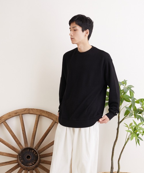 TONE SELECT WEAR(トーンセレクトウェア)の「【TONE MEN'S】カノコクルー/N(BL)(スウェット・メンズ・ブラック/モカ/グレイッシュベージュ/グレイッシュブルー・MEDIUM/X-LARGE/LARGE)」の7枚目の写真