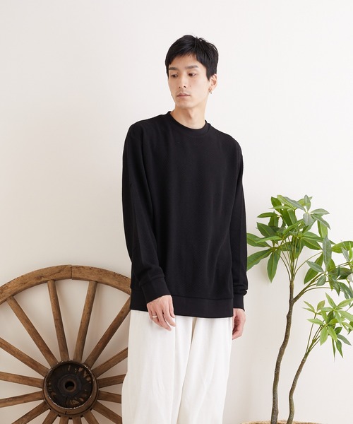 TONE SELECT WEAR(トーンセレクトウェア)の「【TONE MEN'S】カノコクルー/N(BL)(スウェット・メンズ・ブラック/モカ/グレイッシュベージュ/グレイッシュブルー・MEDIUM/X-LARGE/LARGE)」の6枚目の写真