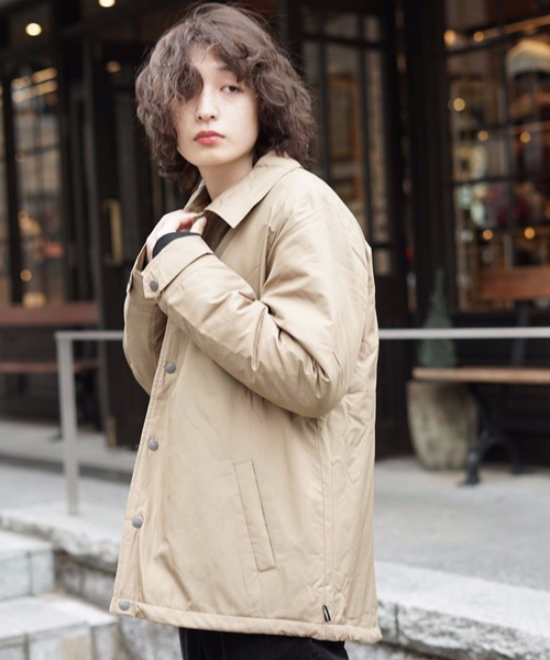 roial(ロイアル)の「DOWN JACKET/roial ロイアル トップス アウター ナイロンジャケット コーチジャケット(ダウンジャケット/コート・メンズ・グレー系その他/ベージュ系その他2・MEDIUM/LARGE)」の2枚目の写真