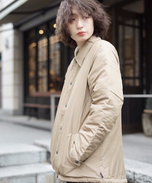 roial(ロイアル)の「DOWN JACKET/roial ロイアル トップス アウター ナイロンジャケット コーチジャケット(ダウンジャケット/コート・メンズ・グレー系その他/ベージュ系その他2・MEDIUM/LARGE)」の7枚目の写真