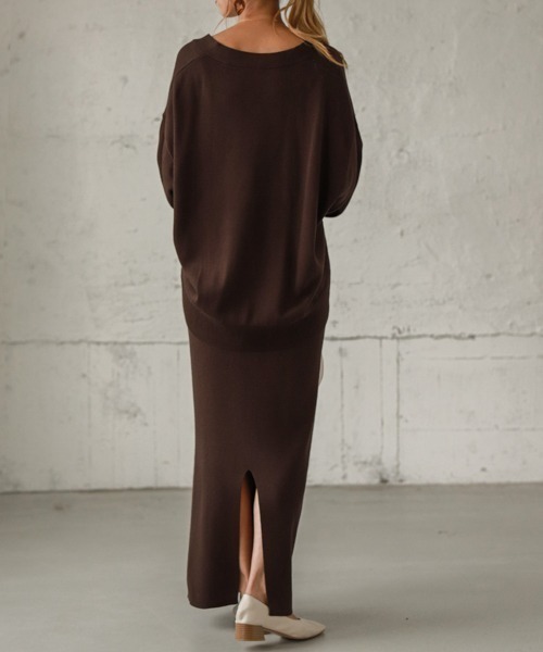 SUGAR BISKET(シュガービスケット)の「カーディガン&ニットスカート セットアップ(ニット/セーター・レディース・ブラウン/ベージュ/ブラック/グレー/ベージュ系その他/ライトグレー・L/M)」の20枚目の写真