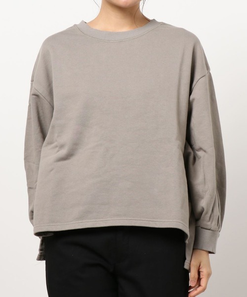 RNA-N(アールエヌエーエヌ)の「M1558 スリットデザイン裏毛プルオーバー(スウェット・レディース・キナリ/スモークピンク/グレー/グリーン・MEDIUM)」の3枚目の写真