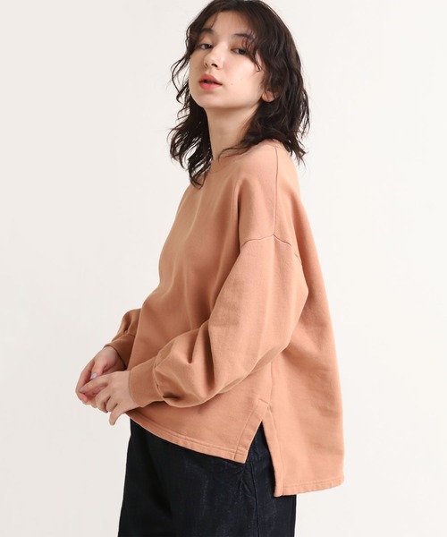 RNA-N(アールエヌエーエヌ)の「M1558 スリットデザイン裏毛プルオーバー(スウェット・レディース・キナリ/スモークピンク/グレー/グリーン・MEDIUM)」の7枚目の写真