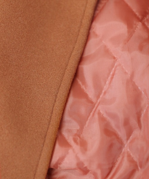 panasea（パナシア）の「メルトン調ドロップショルダーチェスターコート（キルティング裏＆一重裏）（チェスターコート・レディース・ブラック系その他3/ベージュ系その他3/オレンジ系その他2/オレンジ系その他3/ベージュ系その他2/ブラック系その他2・M/L/XL/XXL）」の7枚目の写真