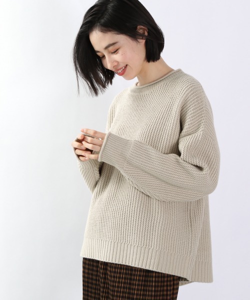 LOWRYS FARM(ローリーズファーム)の「フリアミクルーニット 929149(ニット/セーター・レディース・ブラック/ブラウン/ブルー/アイボリー・FREE)」の2枚目の写真