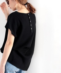 classicalelf | しっかり肉厚ワッフル。バックヘンリーフレンチTシャツ(Tシャツ/カットソー)