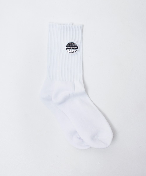 Paragraph(パラグラフ)の「『paragraph/パラグラフ』paragraphロゴソックス/靴下(ソックス/靴下・メンズ・ホワイト/ブラック・FREE)」の2枚目の写真