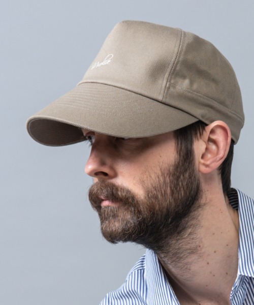 MR.OLIVE（ミスターオリーブ）の「ヘビー コットン ツイル/刺繍ロゴ シークレット キャップ（キャップ・メンズ・ブラック/ネイビー/サンドベージュ・FREE）」の3枚目の写真