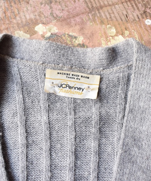 J.C.PENNEY(ジェーシーペニー)の「【ヴィンテージ古着】80's J.C.Penney/ジェーシーペニー ニット カーディガン(カーディガン/ボレロ・メンズ・グレー・MEDIUM)」の9枚目の写真
