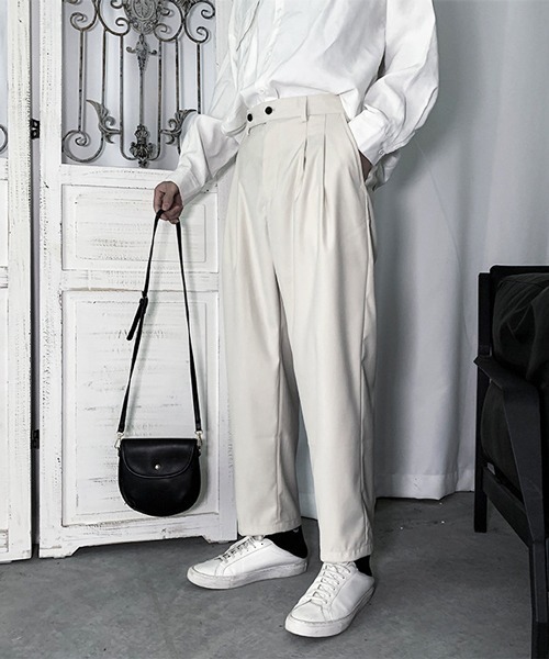 Mimma/Mimaa(ミマ)の「【Mimma/Mimaa】リラックススラックスパンツ(スラックス・メンズ・ブラック/ベージュ/グレー/アイボリー・FREE)」の9枚目の写真