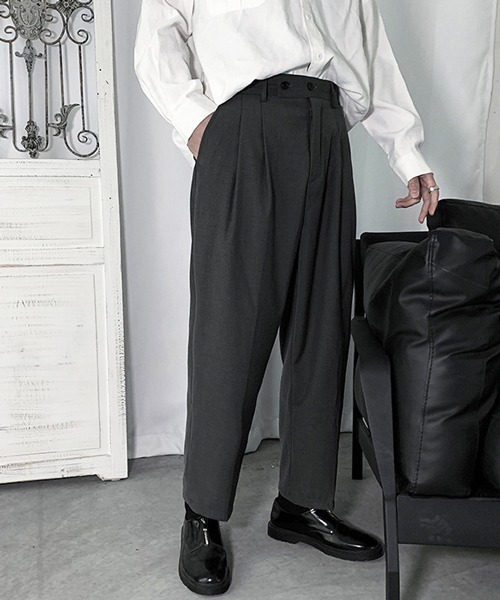 Mimma/Mimaa(ミマ)の「【Mimma/Mimaa】リラックススラックスパンツ(スラックス・メンズ・ブラック/ベージュ/グレー/アイボリー・FREE)」の13枚目の写真