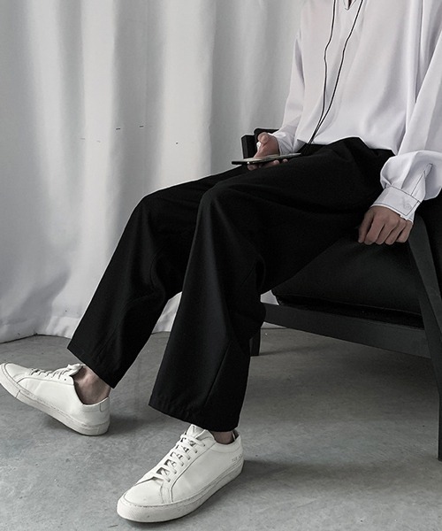 Mimma/Mimaa(ミマ)の「【Mimma/Mimaa】リラックススラックスパンツ(スラックス・メンズ・ブラック/ベージュ/グレー/アイボリー・FREE)」の6枚目の写真