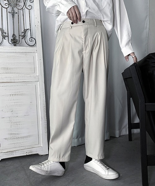 Mimma/Mimaa(ミマ)の「【Mimma/Mimaa】リラックススラックスパンツ(スラックス・メンズ・ブラック/ベージュ/グレー/アイボリー・FREE)」の15枚目の写真