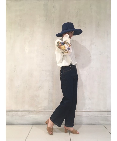 BEARDSLEY（ビアズリー）の「《Sans Arcidet》ラフィアハット（ハット・レディース・ベージュ/ネイビー・FREE）」の14枚目の写真