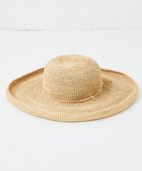 BEARDSLEY（ビアズリー）の「《Sans Arcidet》ラフィアハット（ハット・レディース・ベージュ/ネイビー・FREE）」の19枚目の写真
