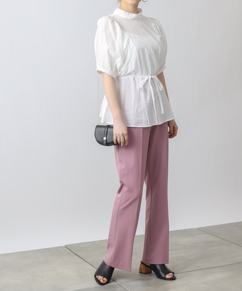 COLONY 2139（コロニートゥーワンスリーナイン）の「【WEB・一部店舗限定】コットンガーゼボリューム袖ブラウス（シャツ/ブラウス・レディース・ブラック/オフホワイト・FREE）」の8枚目の写真