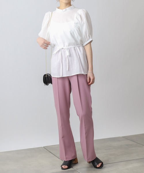 COLONY 2139（コロニートゥーワンスリーナイン）の「【WEB・一部店舗限定】コットンガーゼボリューム袖ブラウス（シャツ/ブラウス・レディース・ブラック/オフホワイト・FREE）」の11枚目の写真