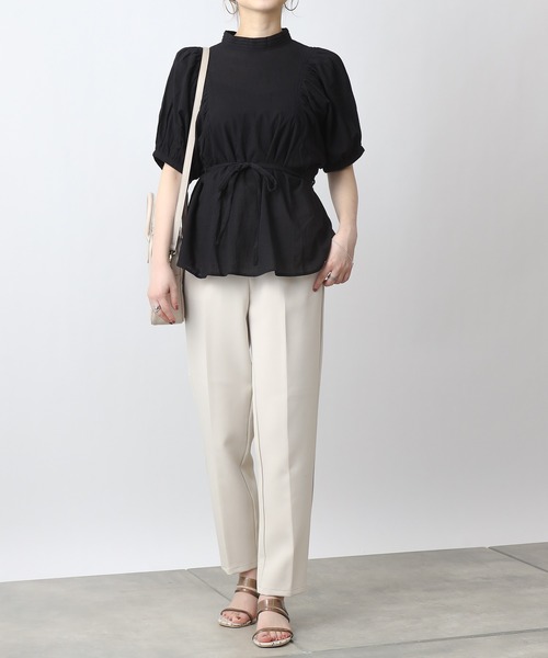 COLONY 2139（コロニートゥーワンスリーナイン）の「【WEB・一部店舗限定】コットンガーゼボリューム袖ブラウス（シャツ/ブラウス・レディース・ブラック/オフホワイト・FREE）」の16枚目の写真