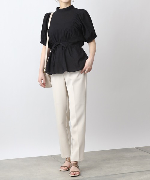 COLONY 2139（コロニートゥーワンスリーナイン）の「【WEB・一部店舗限定】コットンガーゼボリューム袖ブラウス（シャツ/ブラウス・レディース・ブラック/オフホワイト・FREE）」の17枚目の写真