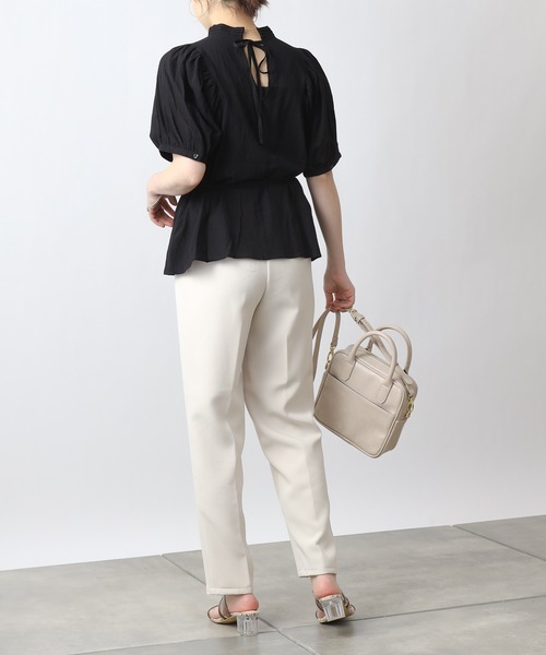 COLONY 2139（コロニートゥーワンスリーナイン）の「【WEB・一部店舗限定】コットンガーゼボリューム袖ブラウス（シャツ/ブラウス・レディース・ブラック/オフホワイト・FREE）」の19枚目の写真